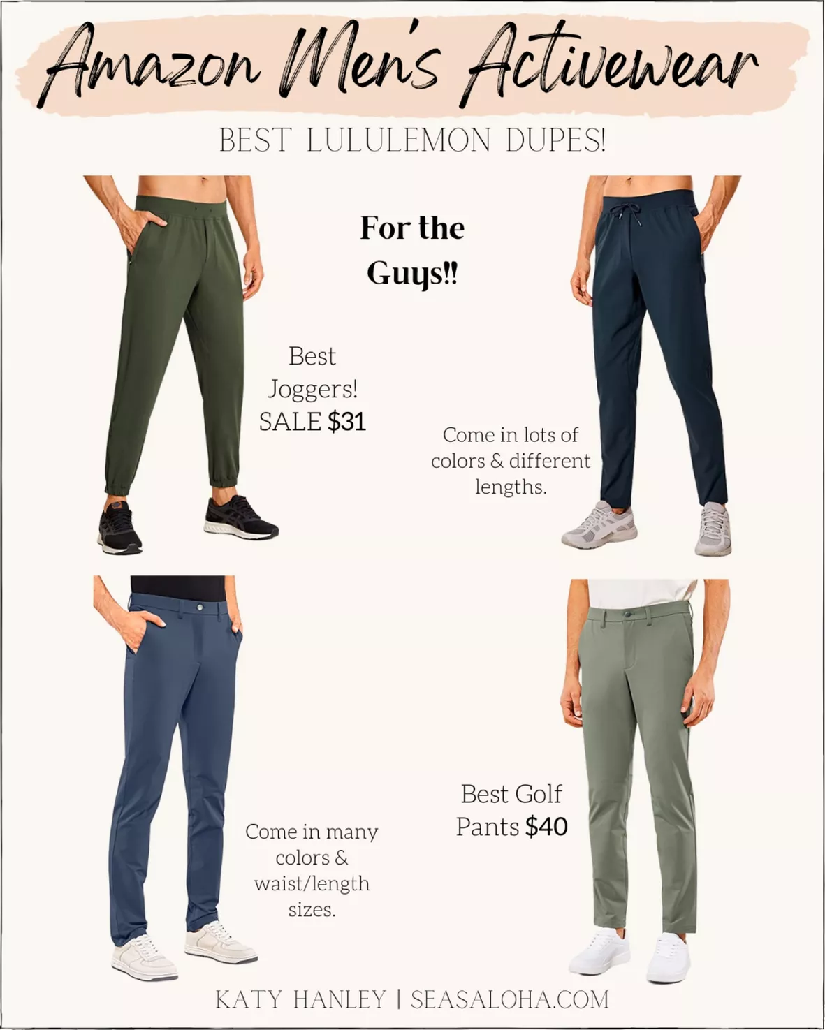Replying to @cherylcox143 MENS LULU DU*PE FROM  12/10 finds wort,  Lululemon Dupes