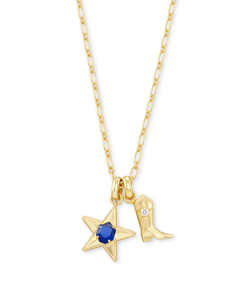 Dallas Cowboys Star and Boot Necklace Set in Gold | Kendra Scott