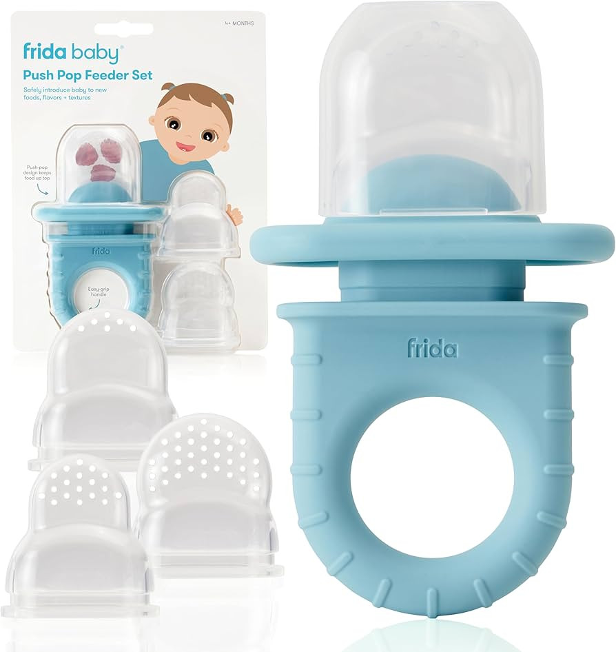 Frida Baby Push Pop Feeder, Baby Fruit Feeder, Baby Fruit Food Feeder to Safely Introduce New Foo... | Amazon (US)
