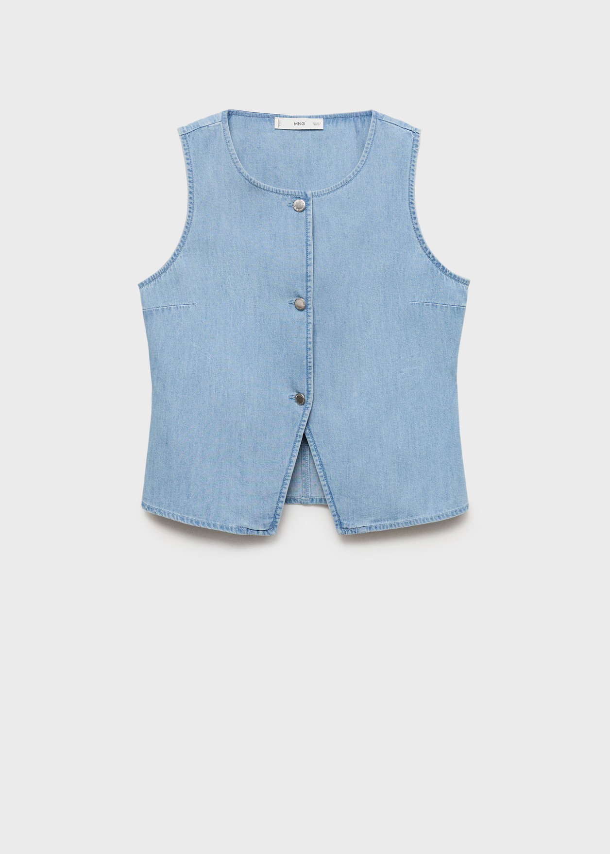 Buttoned denim gilet - Women | MANGO United Kingdom | MANGO (UK)