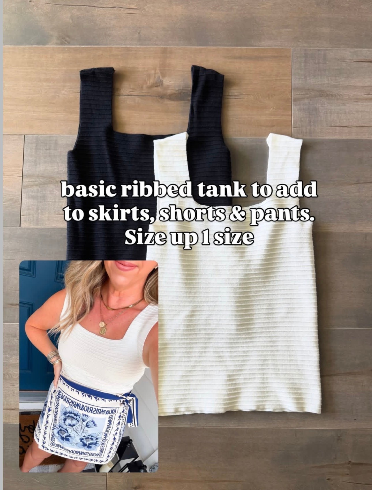 Amazon fashion Amazon finds ribbed tank so cute for spring & summer, elevated basics.  I size up 1 

#LTKSaleAlert #LTKOver40