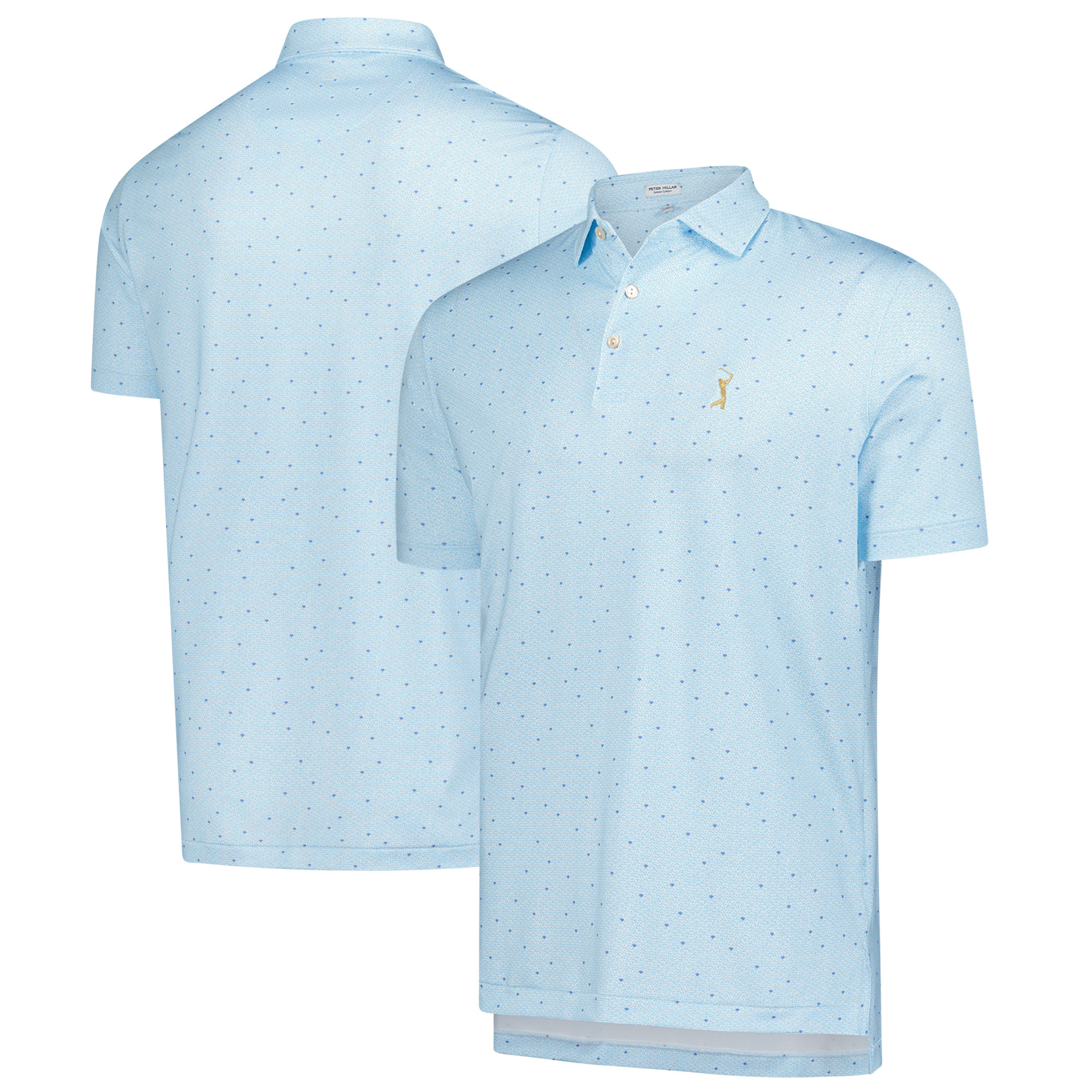 Men's Peter Millar Light Blue THE PLAYERS Tequila Sunrise Performance Jersey Polo | Fanatics