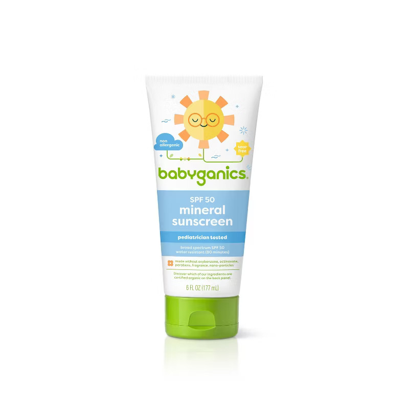Babyganics Mineral-Based Baby Sunscreen Lotion SPF 50 - 6 fl oz - Packaging May Vary | Target