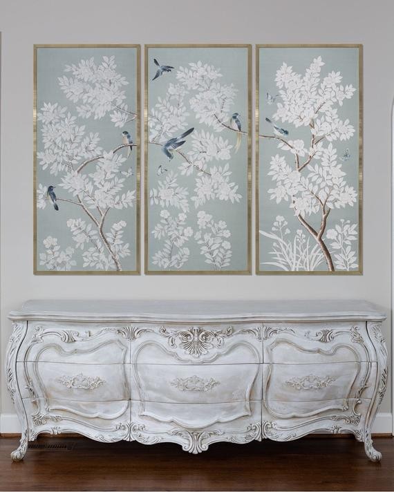 chinoiserie handpainted artwork panels | Etsy (US)