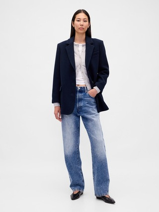 Oversized Wool-Blend Blazer | Gap (US)