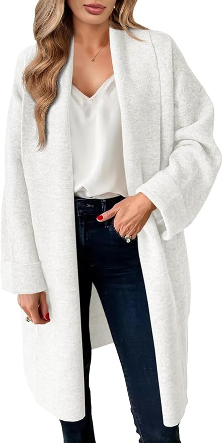 Saodimallsu Womens Long Cardigan Sweaters Chunky Open Front Oversized Slouchy Knit Fall Trendy Co... | Amazon (US)
