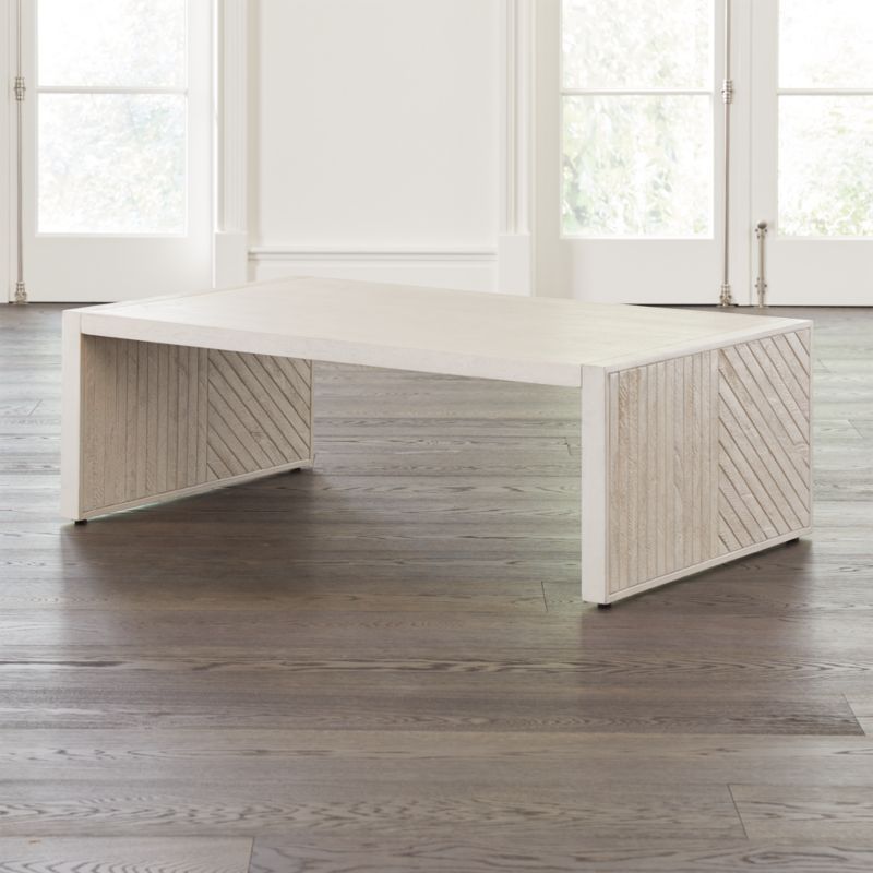 Dunewood Whitewashed Coffee Table + Reviews | Crate and Barrel | Crate & Barrel