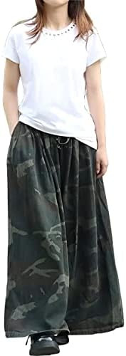 Extra Wide Leg Denim Pants for Women Long Jeans Elastic Waist with Pockets Plus Size Loose Casual | Amazon (US)