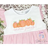 Baby Girls Pumpkin Bubble/Fancy Patch Bubble/Fall Bubble/First Patch/Baby Gift/Pumpkin Birthday Party Outfit Embroidered | Etsy (US)