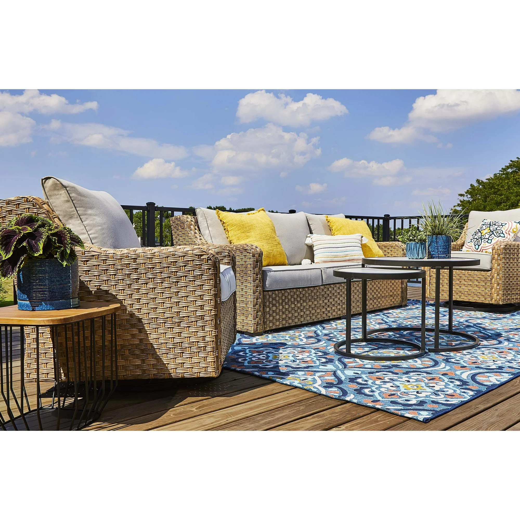Better Homes & Gardens River Oaks 5-Piece Conversation Set with Covers | Walmart (US)