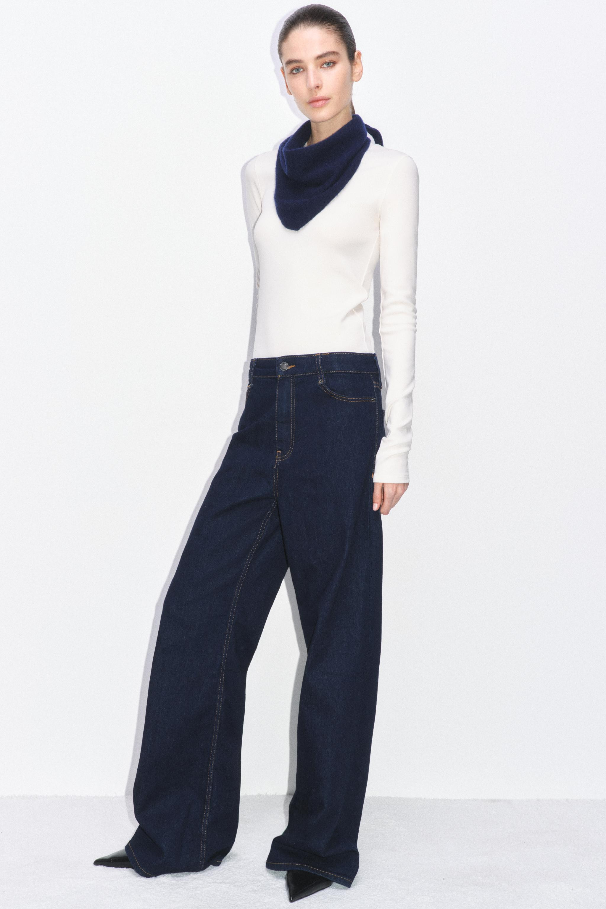 ZW COLLECTION WIDE-LEG HIGH-WAIST JEANS | Zara UK