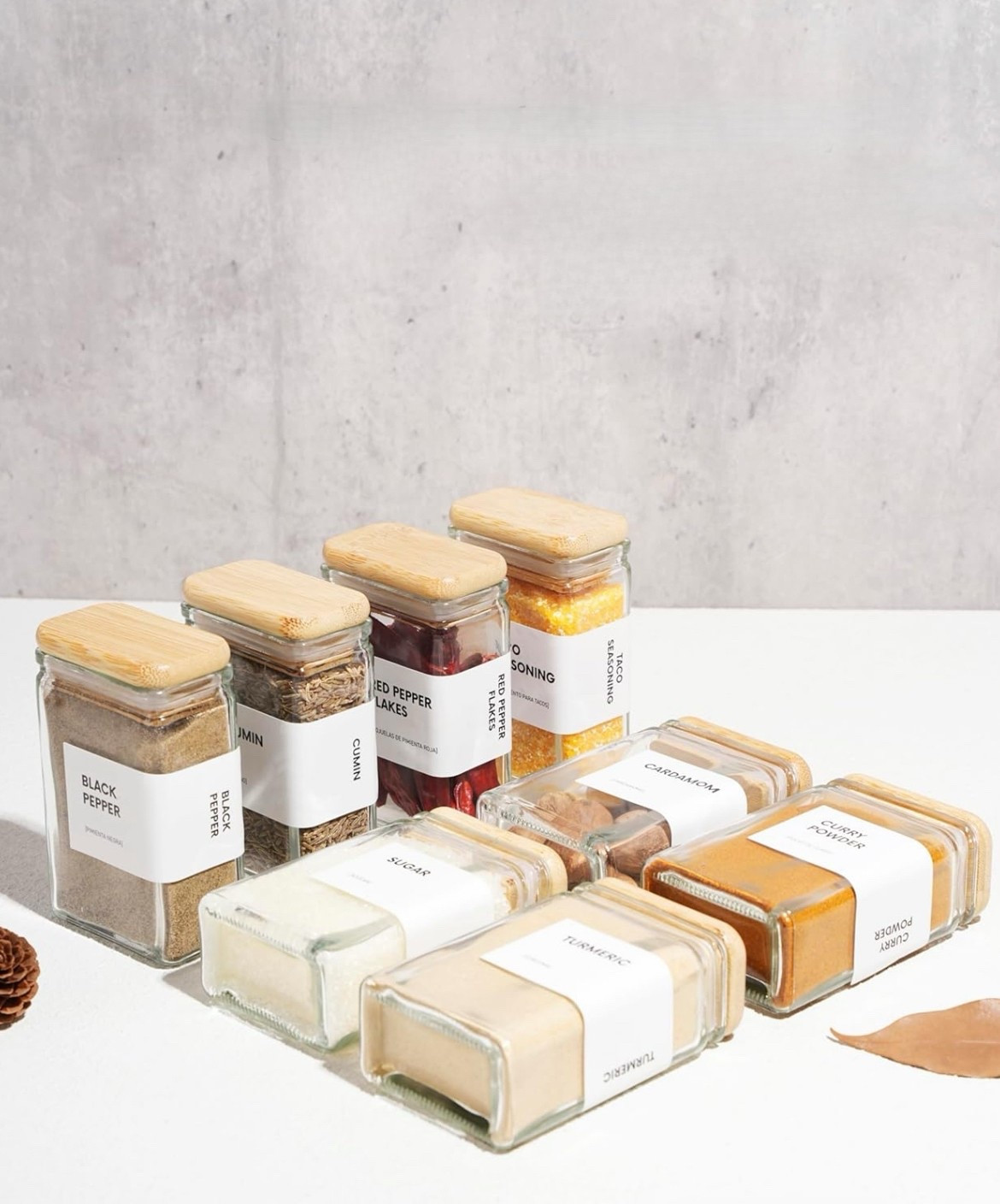 The most aesthetic spice jars on Amazon 😍😍🤍 

#amazonfind #spicejars #amazon #kitchendecor

#LTKHome #LTKSaleAlert #LTKFindsUnder50