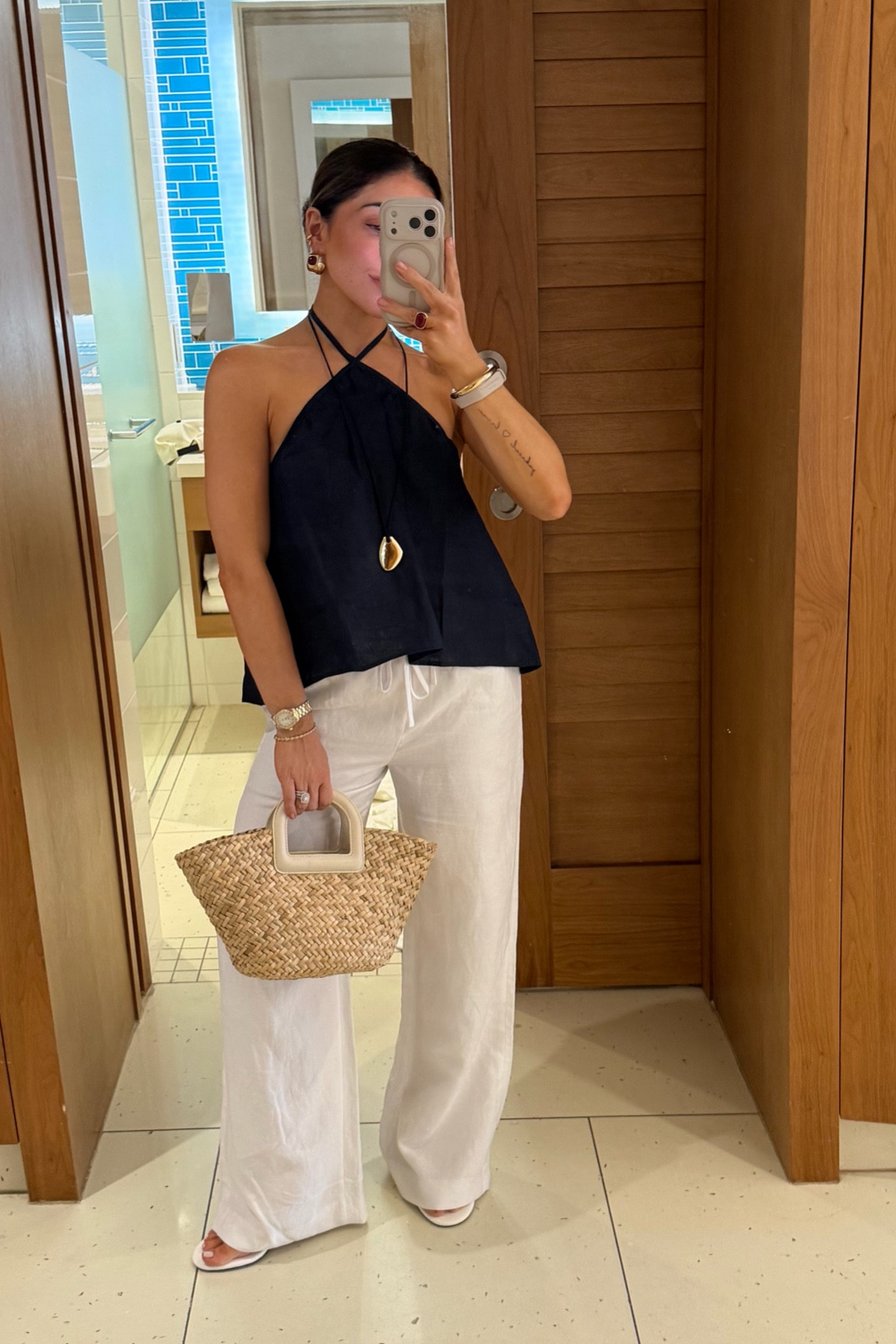 Pants / XS 
top - small but need XS