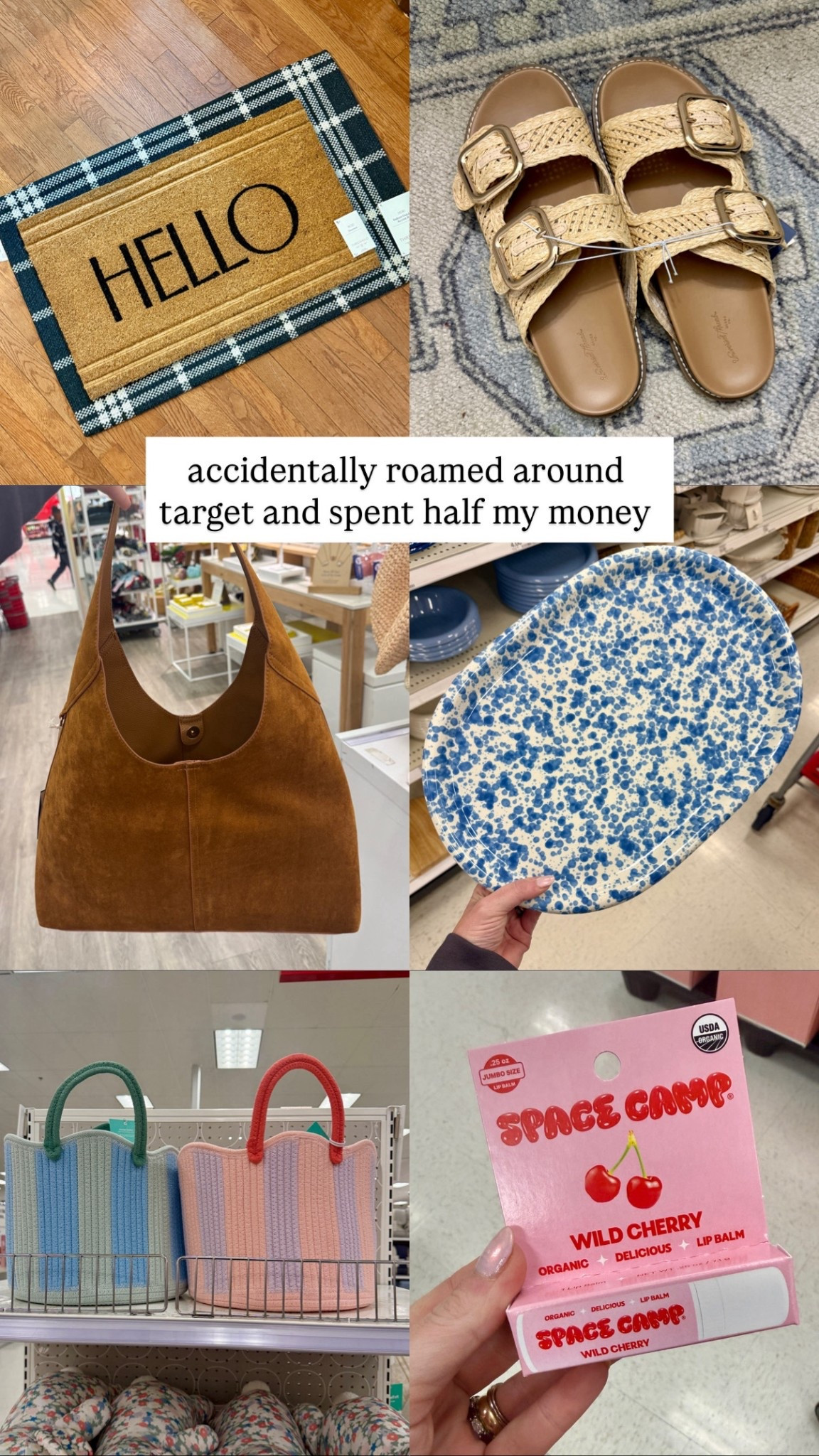 So many cute @Target spring finds, home pieces, and everyday staples right now. Perfect little refresh pieces if your house + closet need a mood boost.

target finds, target new arrivals, target home decor, target spring finds, target shoes women, target handbags women, target doormat, target kitchen decor, woven sandals women, buckle slide sandals women, straw sandals women, suede hobo bag, brown shoulder bag women, woven tote bag, pastel tote bag, spring home decor, blue speckled serving platter, decorative serving tray, kitchen serving platter, outdoor doormat hello, layered doormat setup, organic lip balm jumbo, cherry lip balm organic, cute reusable tote bag, colorful tote bag, everyday casual bag women, affordable home decor finds

#LTKHome #LTKmomlife #LTKKids