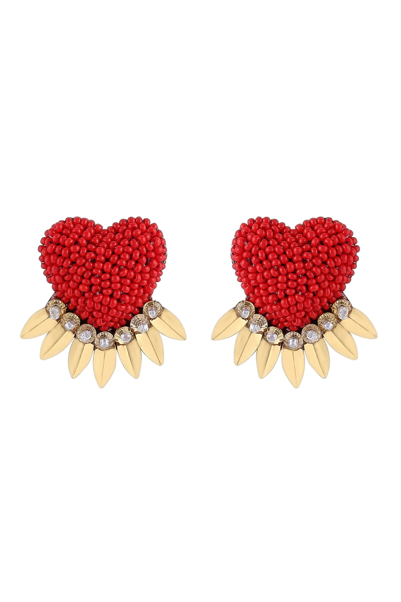 Danika Beaded Fringe Heart Stud Earrings (Women) | Nordstrom | Nordstrom