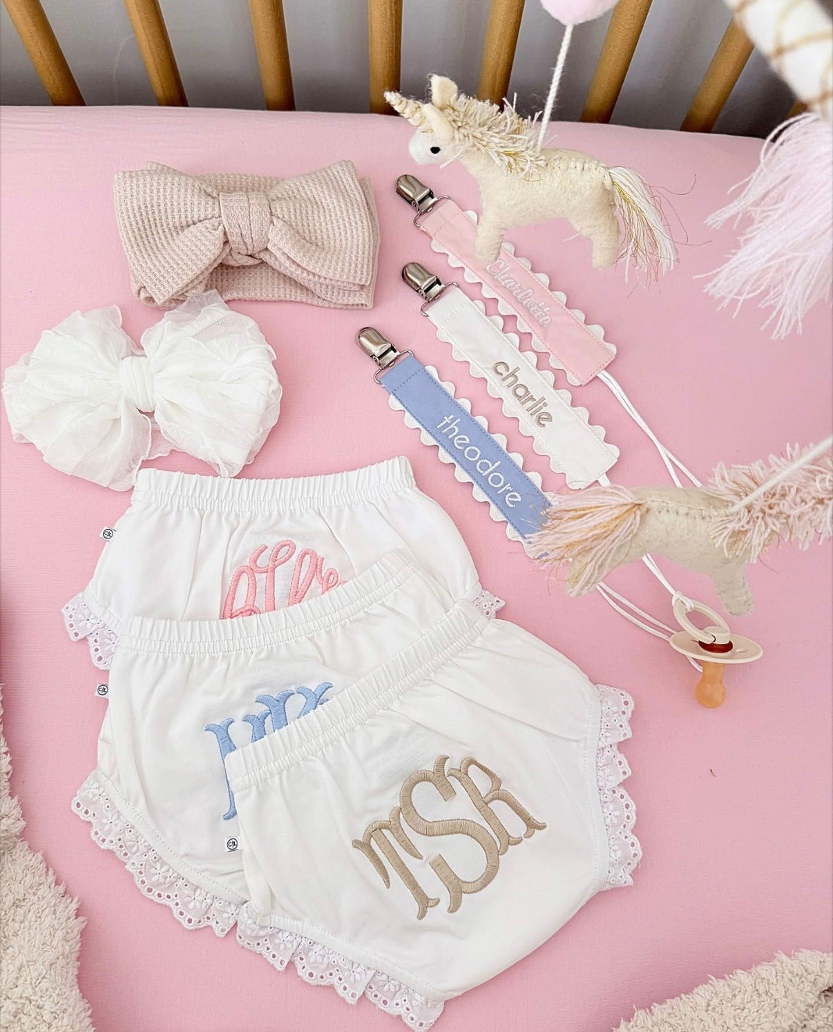 🤍The only thing cuter than a baby's bottom? Their intials on it✨👶🏻🌸🩵

#baby #babybundle #newborn #newbornclothes #newbornoutfits #embroidery #embroidered #monogram #custom #kids #kid #kidsstyle #kidstyle #kidsclothes #kidsoutfits #baby #babyclothes #babystyle #babyfashion #boy #boyclothes #boystyle #smocked #smocking #family #familyphoto #familystyle #classic #classicstyle #sale #majorsale #salealert #deal #dealoftheday #diaper #diapercover #bows #paci 

#LTKBaby #LTKBump #LTKFindsUnder50