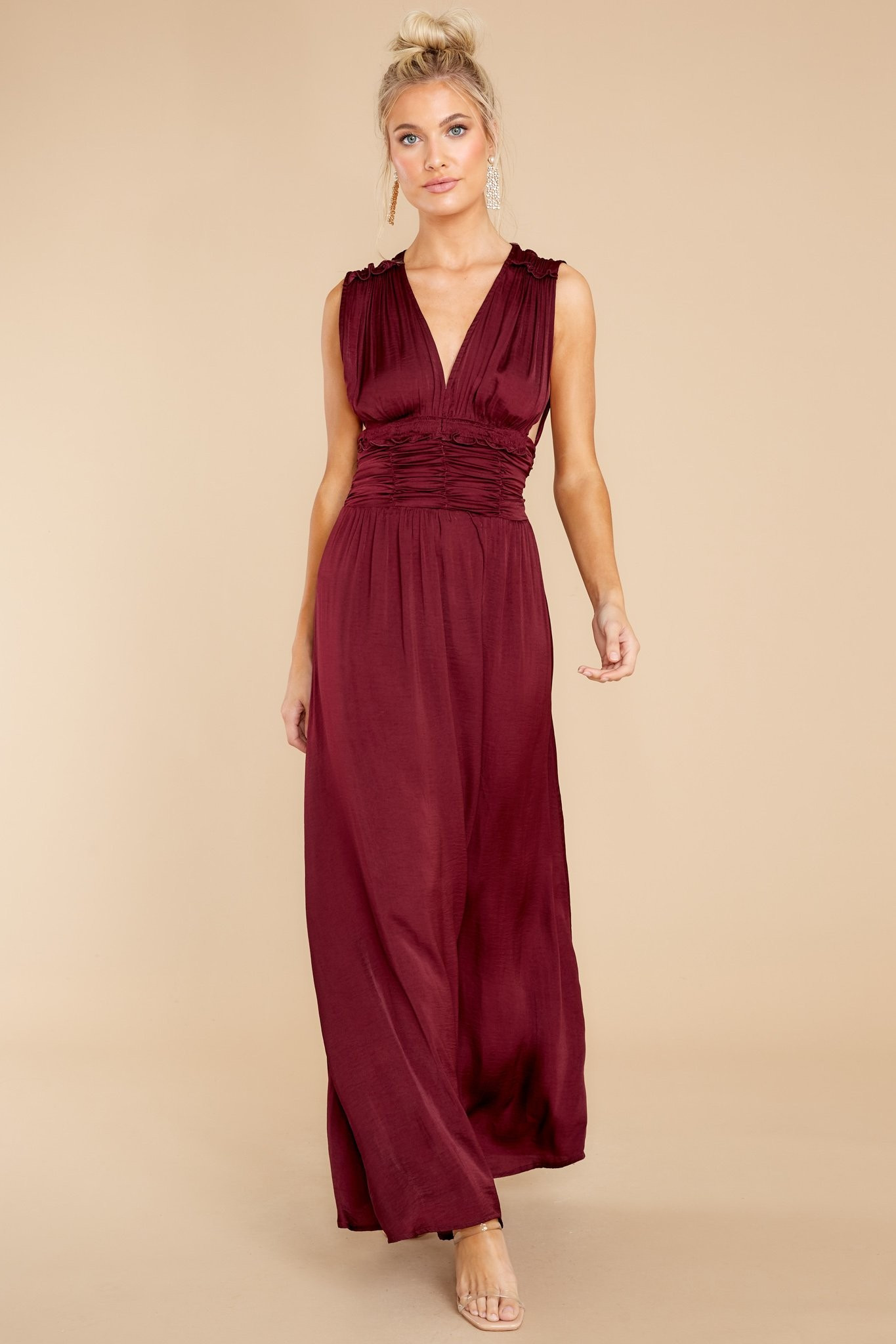 Memorable Moments Burgundy Maxi Dress | Red Dress 