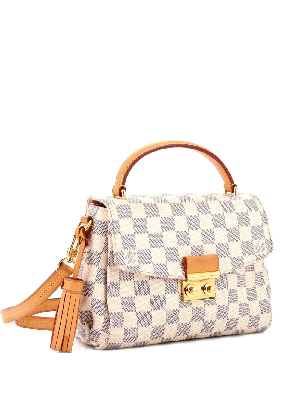 Louis Vuitton Pre-Owned Croisette Handbag Damier crossbody bag - White | Farfetch Global