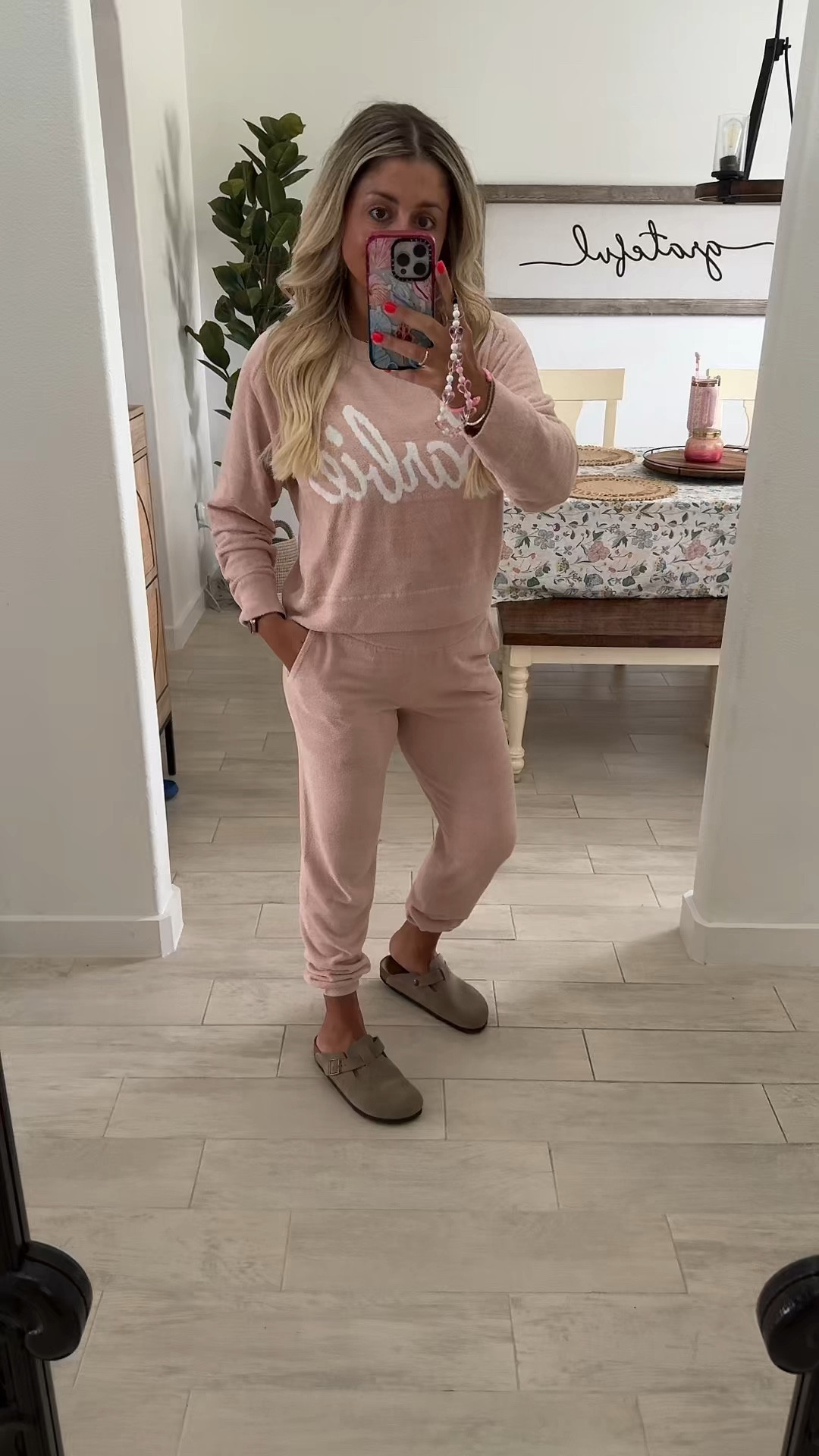 Barbie barefoot dreams set on sale! 
Size xs
Birkenstock Boston’s tts

#LTKVideo #LTKSaleAlert #LTKShoeCrush