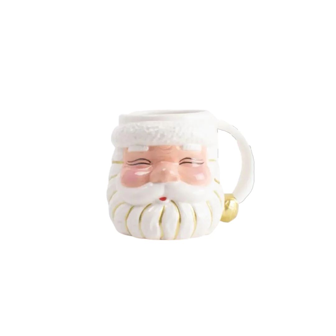 White Santa Coffee Mug | Pink Antlers