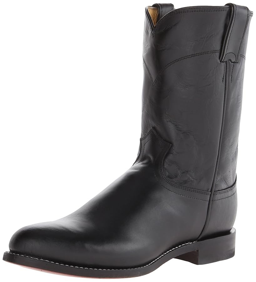 Justin Jackson 10" Roper Cowboy Boots for Men - Round Toe Full-Grain Leather Upper, J-Flex Comfor... | Amazon (US)