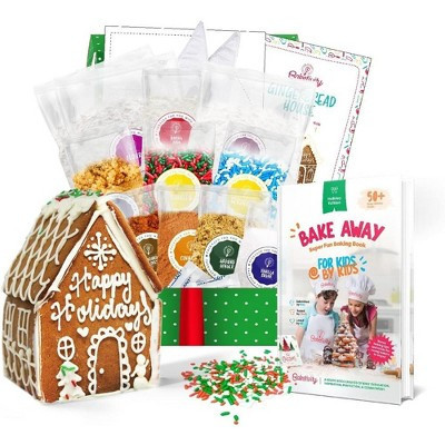Baketivity Holiday Gingerbread House Kit And Kids Cookbook - Bake And Build Edible Gingerbread House - Kids Baking Set With Premeasured Ingredients | Target