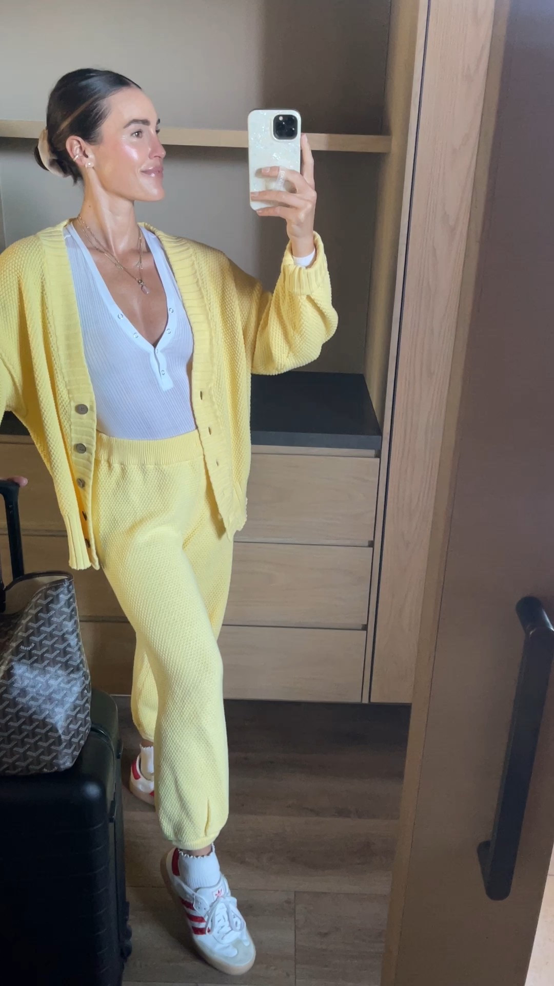 FASHION \ yellow set for a travel outfit - wearing smalls

Spring break
Summer
Luggage 

#LTKTravel #LTKSeasonal #LTKWatchNow