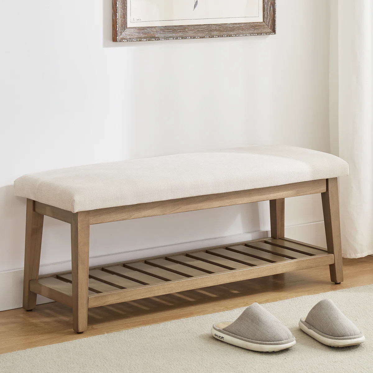 Hahnville 44" W Upholstered Storage Bench | Wayfair North America