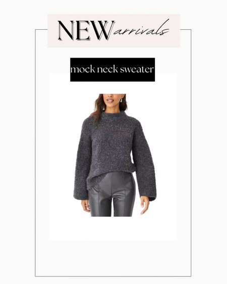 Gray mock neck sweater 