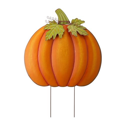 Glitzhome Fall Decorations Outdoor 37.5" Large Metal Pumpkin Decor Yard Stake or Hanging Sign for Home Outside Garden Lawn Porch Thanksgiving Decorating | Amazon (US)