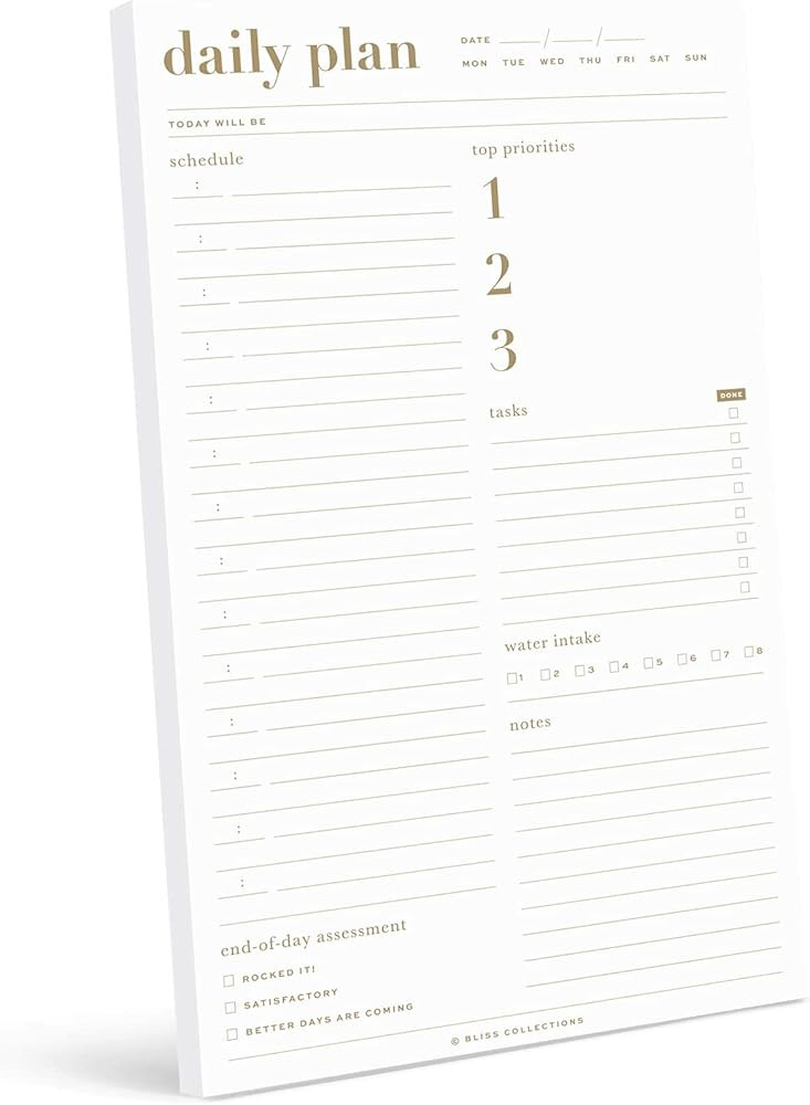 Bliss Collections Daily Planner, Organizer, Scheduler, Productivity Tracker for Organizing Appoin... | Amazon (US)