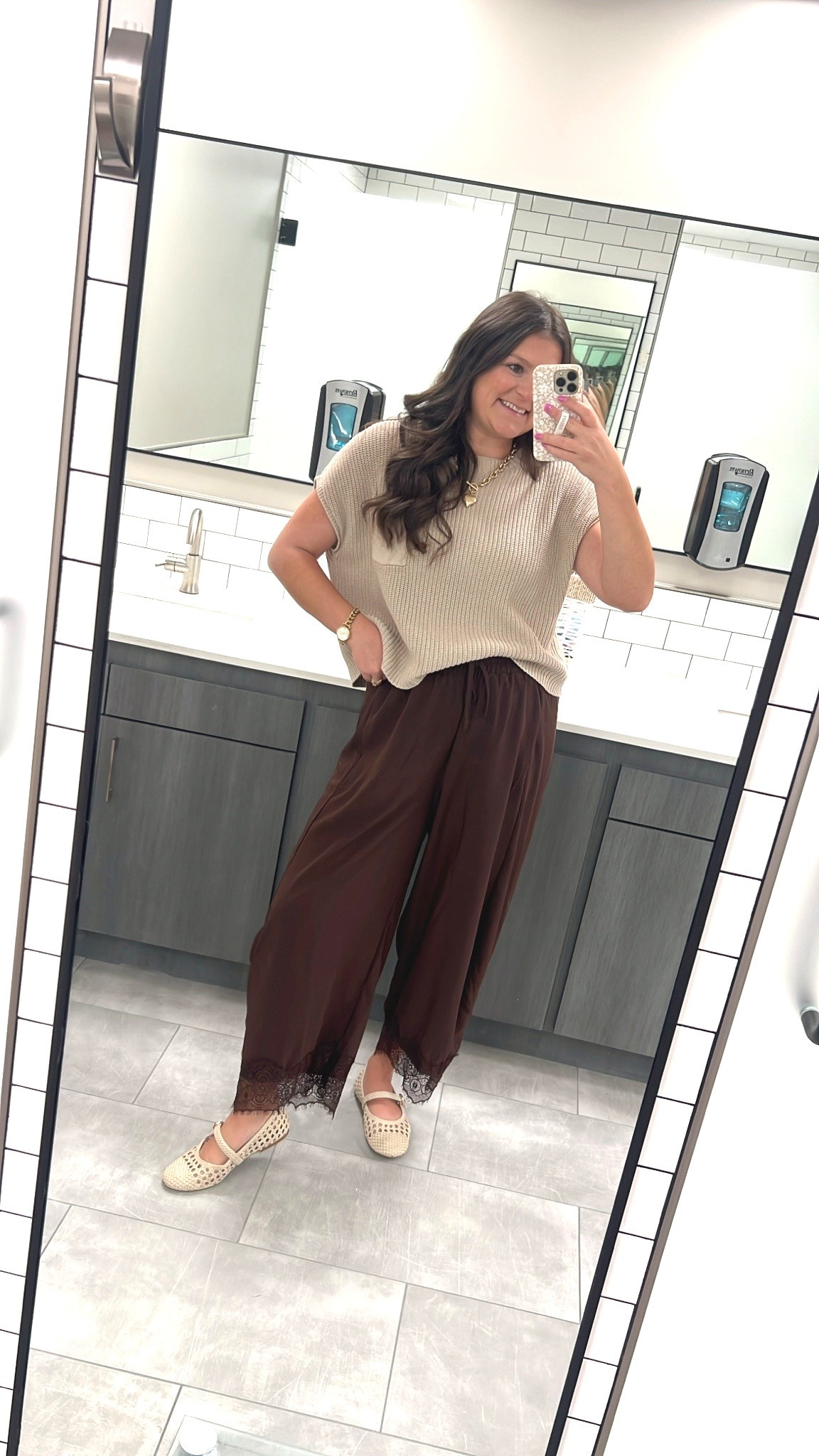 Wearing my true size medium!! Obsessed with these stretchy lace trimmed pants! They are incredible. Soft, stretchy, comfy but also give a beautiful elevated look with the lace trim. They are a mom’s dream! Especially if you’re post Partum!!

#LTKootd #LTKmomlife #LTKWorkwear