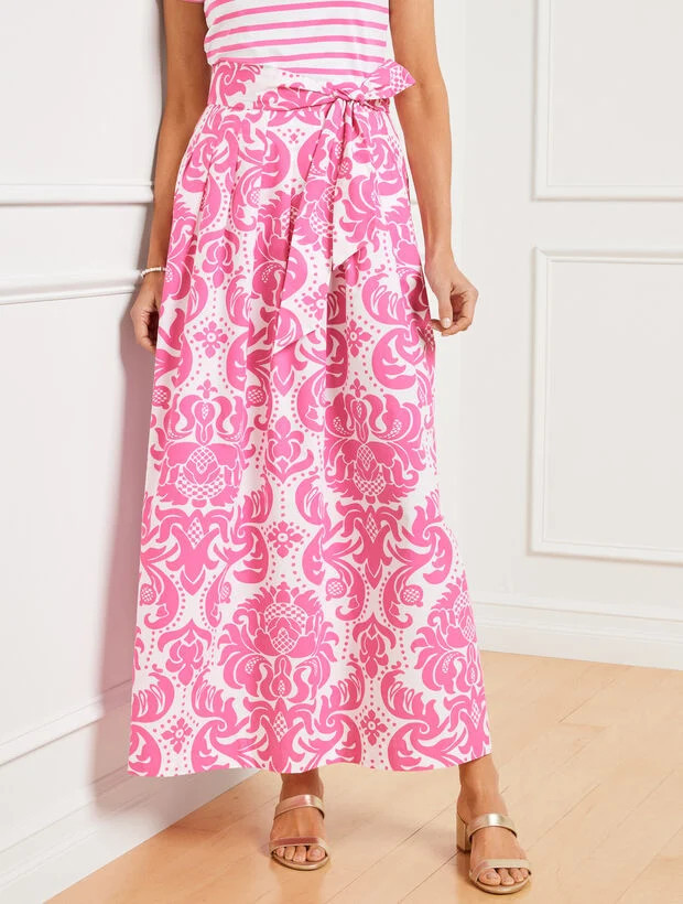Poplin Patio Skirt - Dotted Damask | Talbots