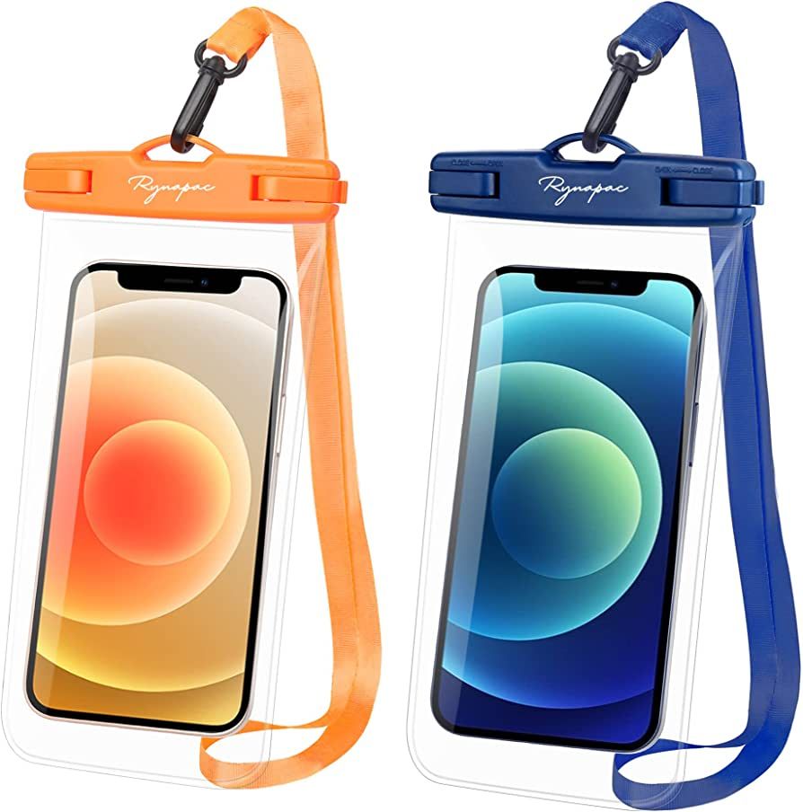 Universal Waterproof Phone Pouch Bag - 2Pack, Waterproof Case Compatible with iPhone 14 Pro Max/1... | Amazon (US)