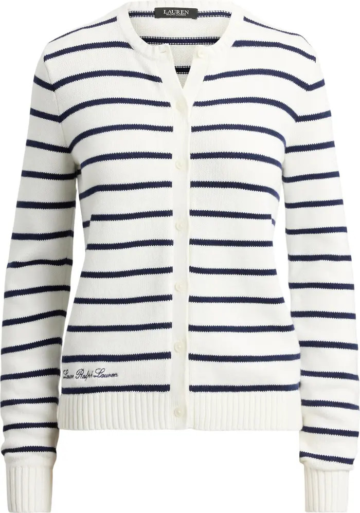 Ralhan Stripe Combed Cotton Cardigan | Nordstrom