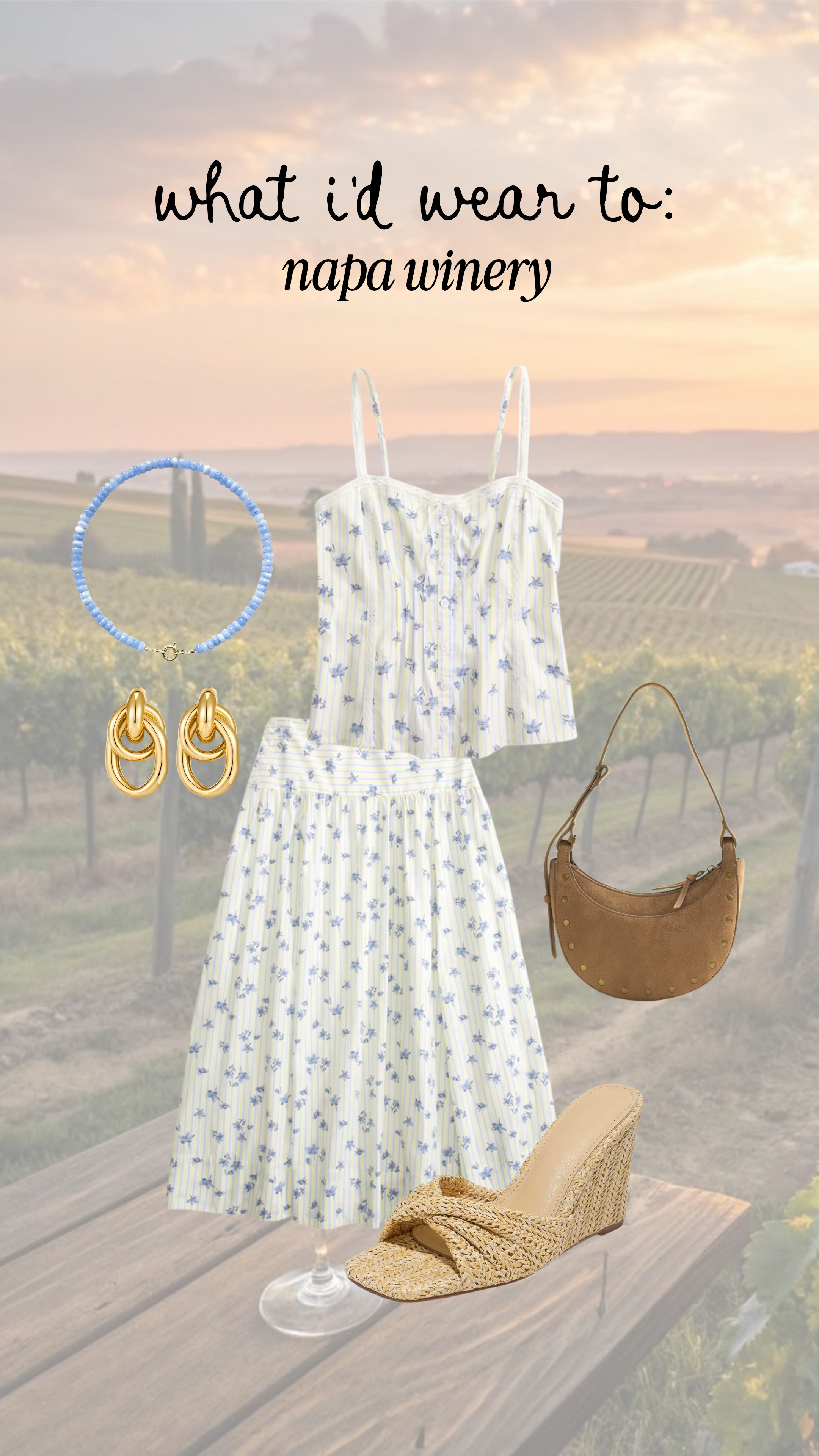 What I would wear to a napa winery! Love this set from abercrombie and it's on sale right now!

gold earrings, suede bag, wedges 

 #LTKgrwm #LTKootd #LTKMidsize