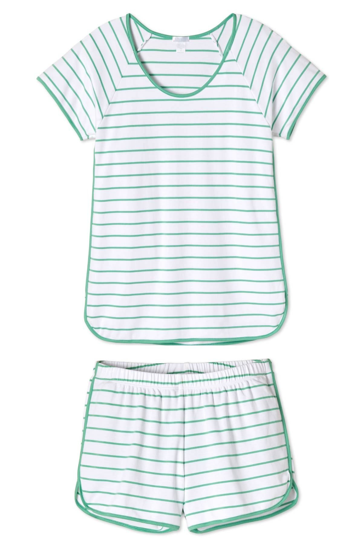 Pima Shorts Set in Grass | LAKE Pajamas