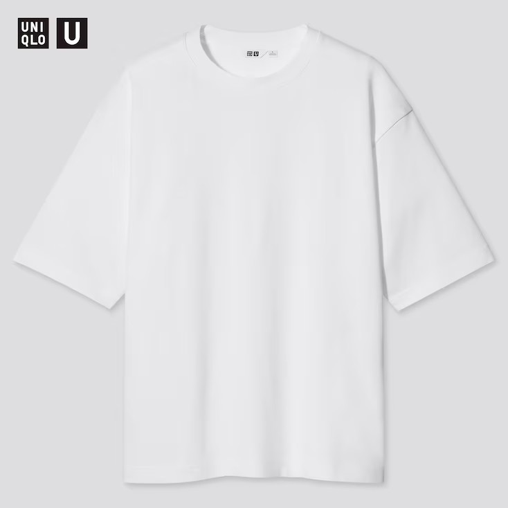 UNIQLO U Airism Cotton Oversized Crew Neck T-Shirt, White, XS | UNIQLO (US)