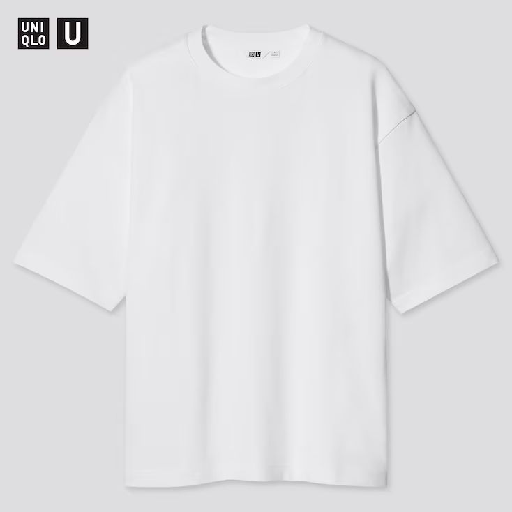 UNIQLO U Airism Cotton Oversized Crew Neck T-Shirt, White, XS | UNIQLO (US)