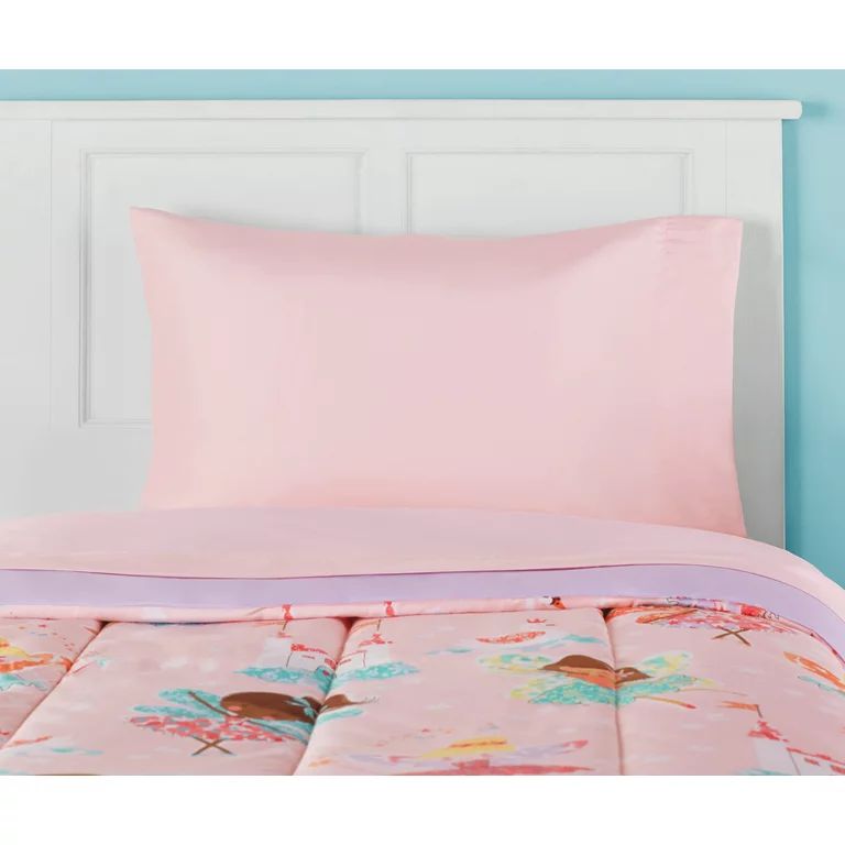 Your Zone Pink Fairies Coordinated Bedding Set, Multiple Sizes - Walmart.com | Walmart (US)