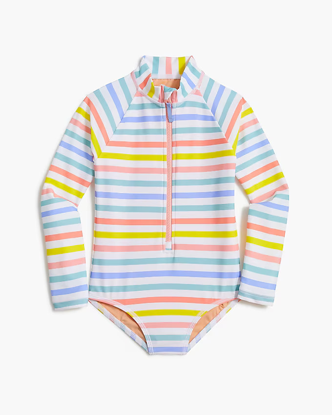 Girls' striped rash guard | J.Crew Factory