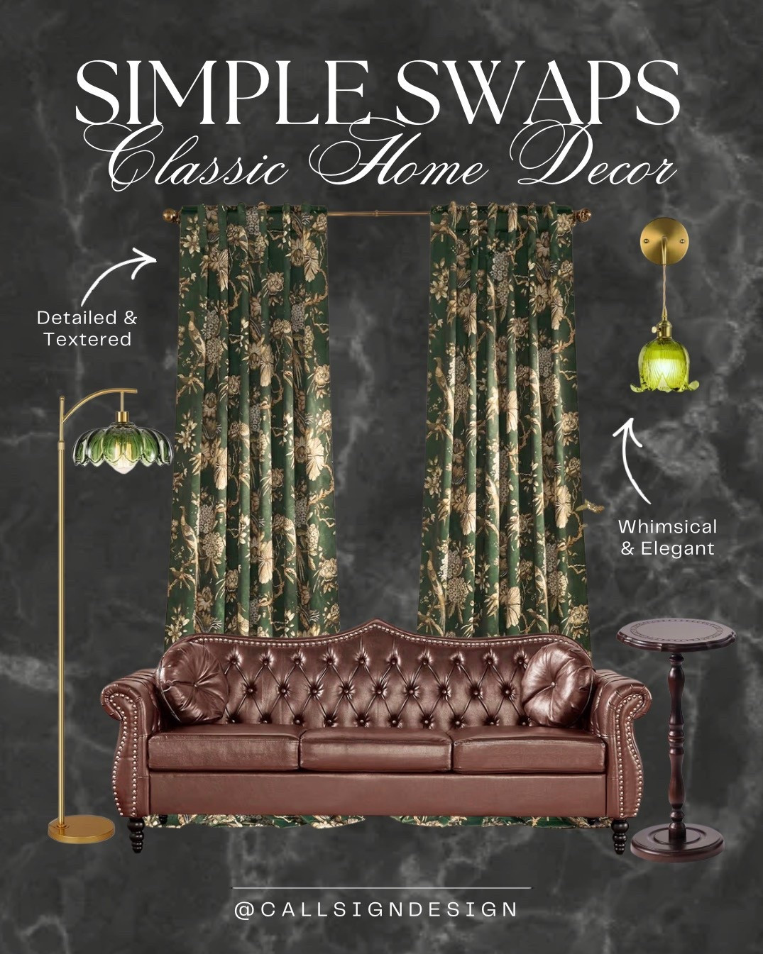 Home decor that brings a whimsical forest vibe indoors. Deep greens, cozy textures, and decorative green glass lamps create a space that feels earthy, moody, and a little bit magical. 🌿✨ 

#ForestVibes #MoodyInteriors #GreenDecor #WhimsicalHome #NatureInspired #HomeDecor #DesignDetails #callsigndesign