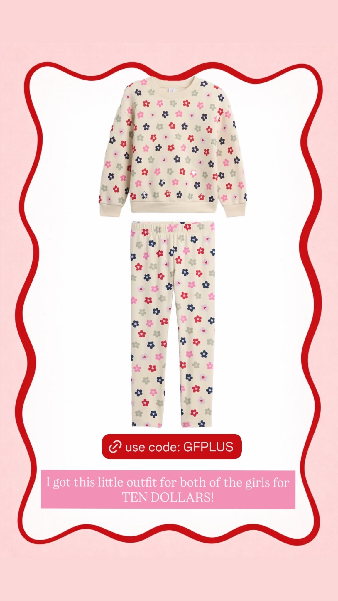 I got this little outfit for both of the girls for 
TEN DOLLARS!  @gapfactory