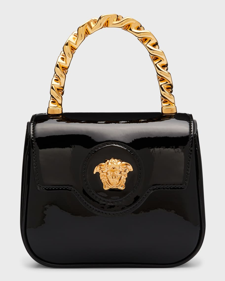 Versace Medusa Patent Chain Top-Handle Crossbody Bag | Neiman Marcus