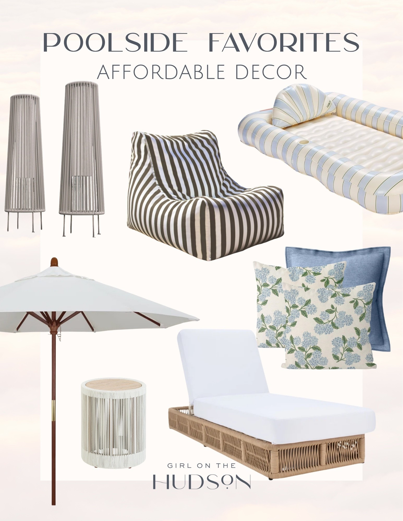 Creating the ultimate poolside setup doesn’t have to come with a luxury price tag. From chic outdoor loungers and patio umbrellas to outdoor pillows, pool floats, and ambient lighting, these affordable finds instantly elevate any backyard retreat.

Poolside decor, outdoor living, patio furniture, backyard oasis, poolside essentials, outdoor lounge chairs, patio umbrella, outdoor pillows, summer entertaining, backyard decor, affordable outdoor decor, pool float, outdoor lighting, patio styling, Girl on the Hudson

#LTKHome #LTKSeasonal #LTKActive