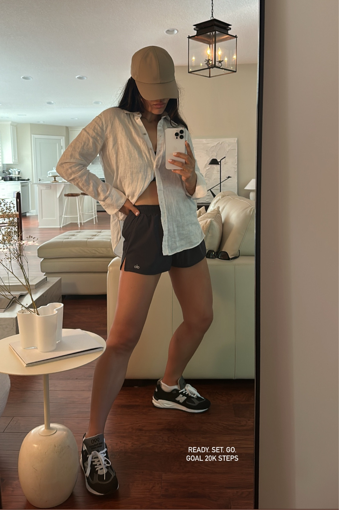 Sporty chic
Top: #massimodutti size small
Shorts: #alo size small 
#newbalance #toteme

#LTKmens #LTKstyletip #LTKSeasonal