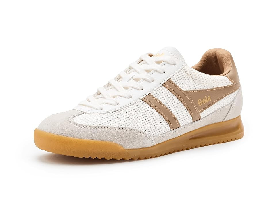 Gola Tornado Zephyr Women's Walking Shoes White/Light Caramel: 7 B - Medium, Leather | Zappos.com