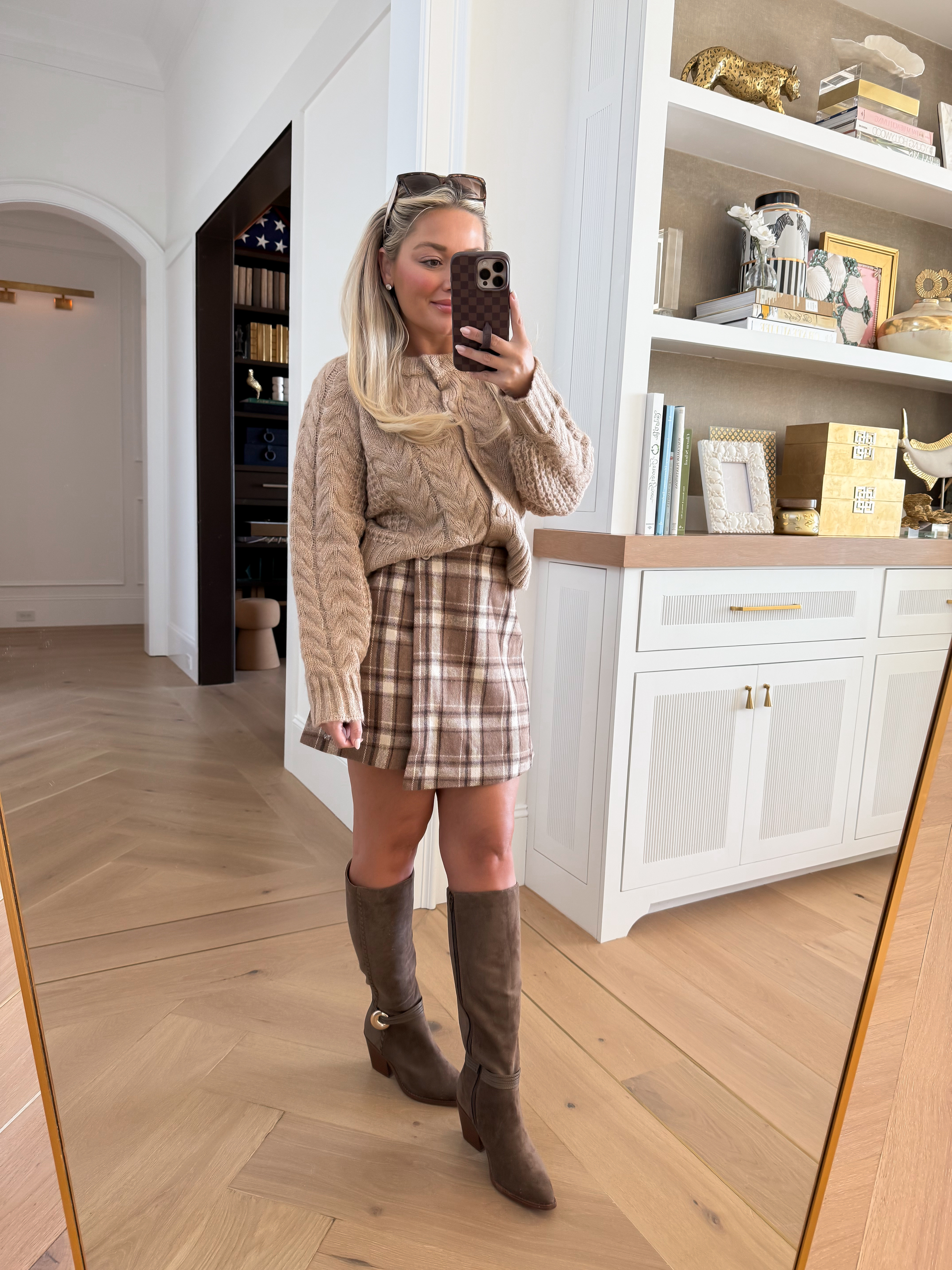 Easy plaid skirt outfit for fall 

#LTKFindsUnder50 #LTKStyleTip #LTKSeasonal