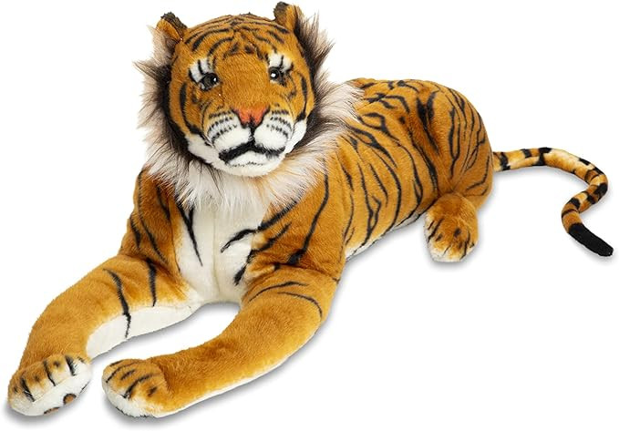 Melissa & Doug Giant Tiger - Lifelike Stuffed Animal (Over 5 feet Long) | Amazon (US)