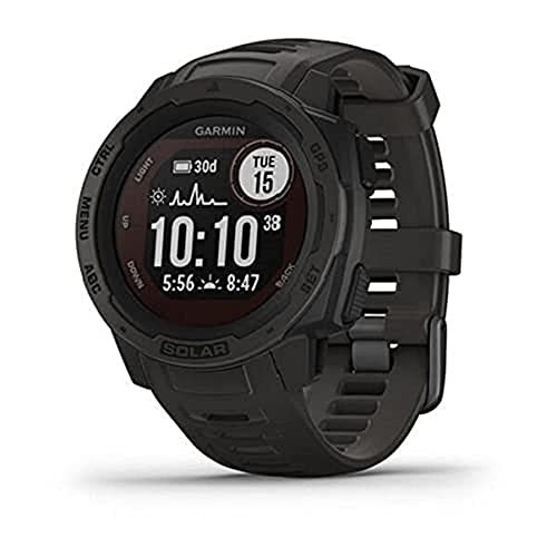 Garmin 010-02293-10 Instinct Solar, Rugged Outdoor Smartwatch with Solar Charging Capabilities, Built-in Sports Apps and Health Monitoring, Graphite | Amazon (US)